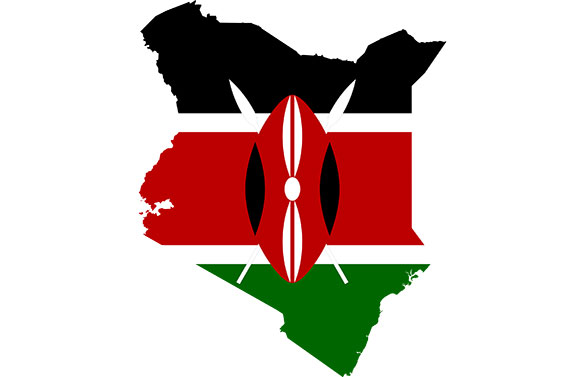 kenya Map and Flag